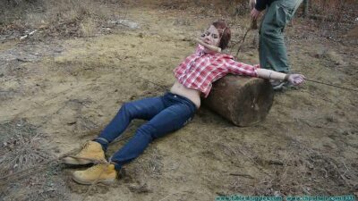 FutileStruggles – Staked Out Spread Eagle Back Breacker in the Cold for the Firewood Thief 1.wmv